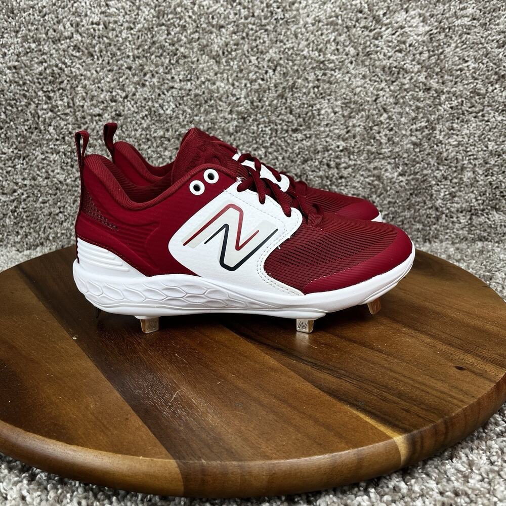 New Balance 3000v6 Men's Size 5 Molded Baseball Cleats Fresh Foam RED | WHITE